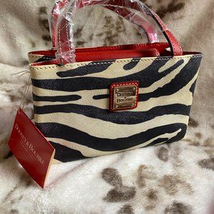 Vintage Dooney & Burke Small East/West Zebra Print Purse